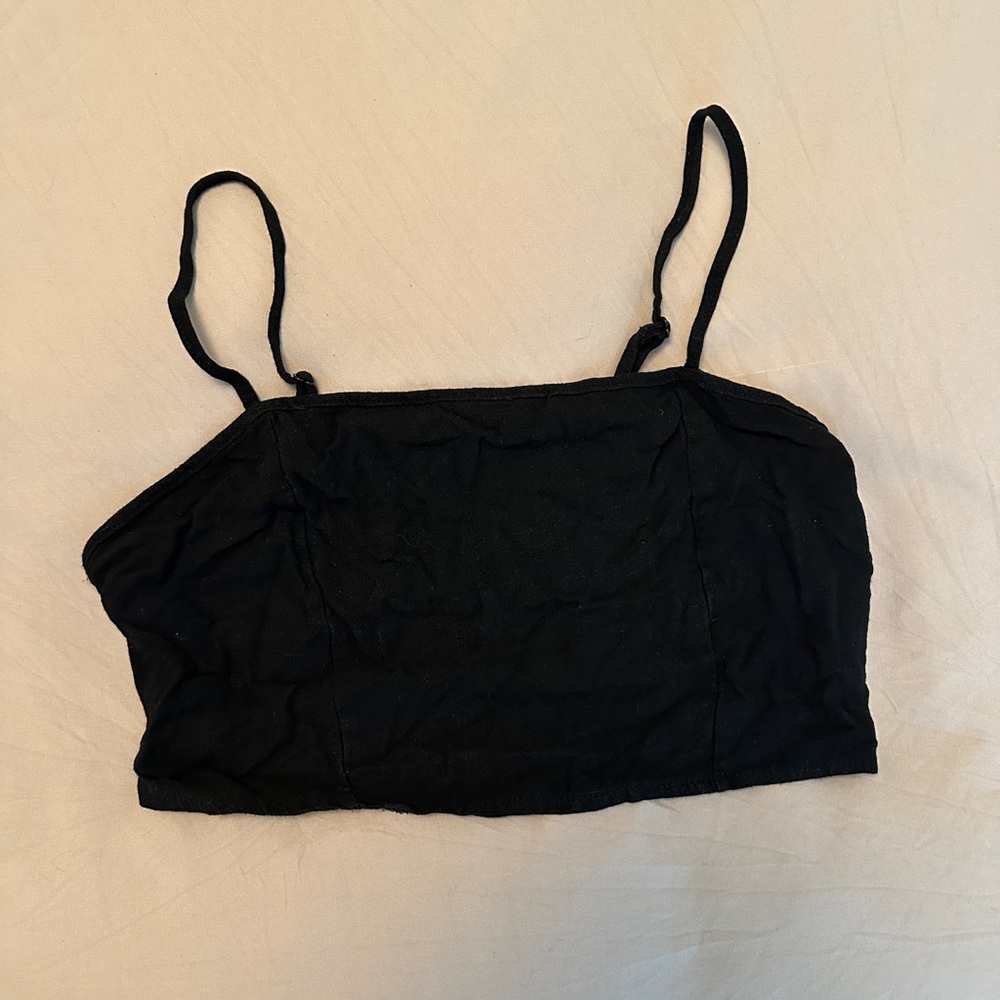 Kendall & Kylie Black Crop Top